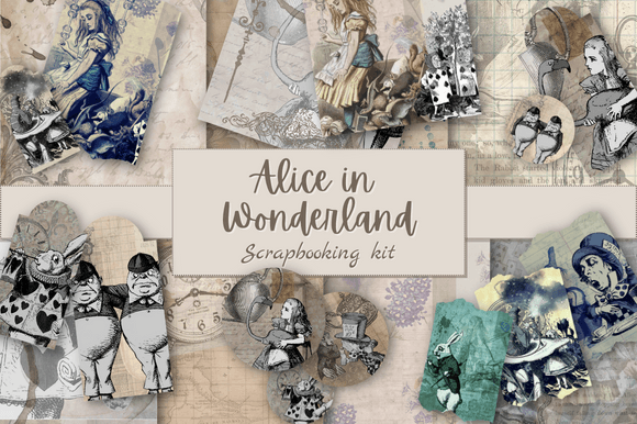 Download Alice in Wonderland Scrapbook Kit - Wonderland Collection