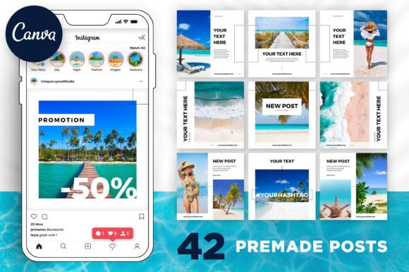 Download Travel | Canva Instagram Template - Instagram Collection