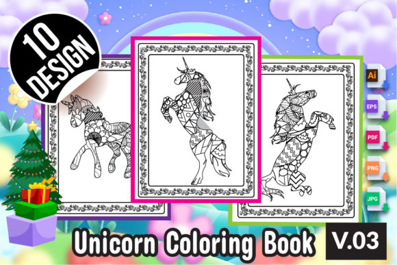 Download Unicorn Coloring Book - KDP Interior 03 - Unicorn Collection